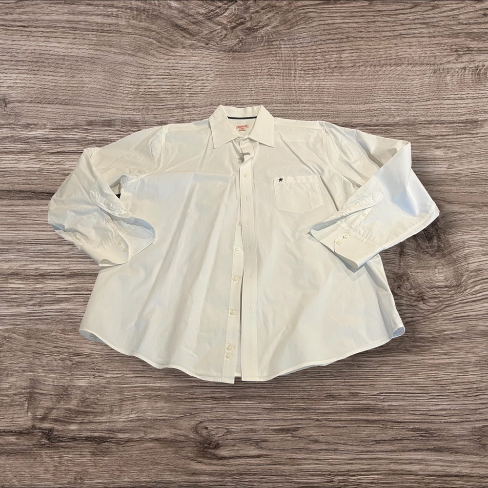 Mossimo Men’s White Cotton Button Up Dress Shirt Size XL